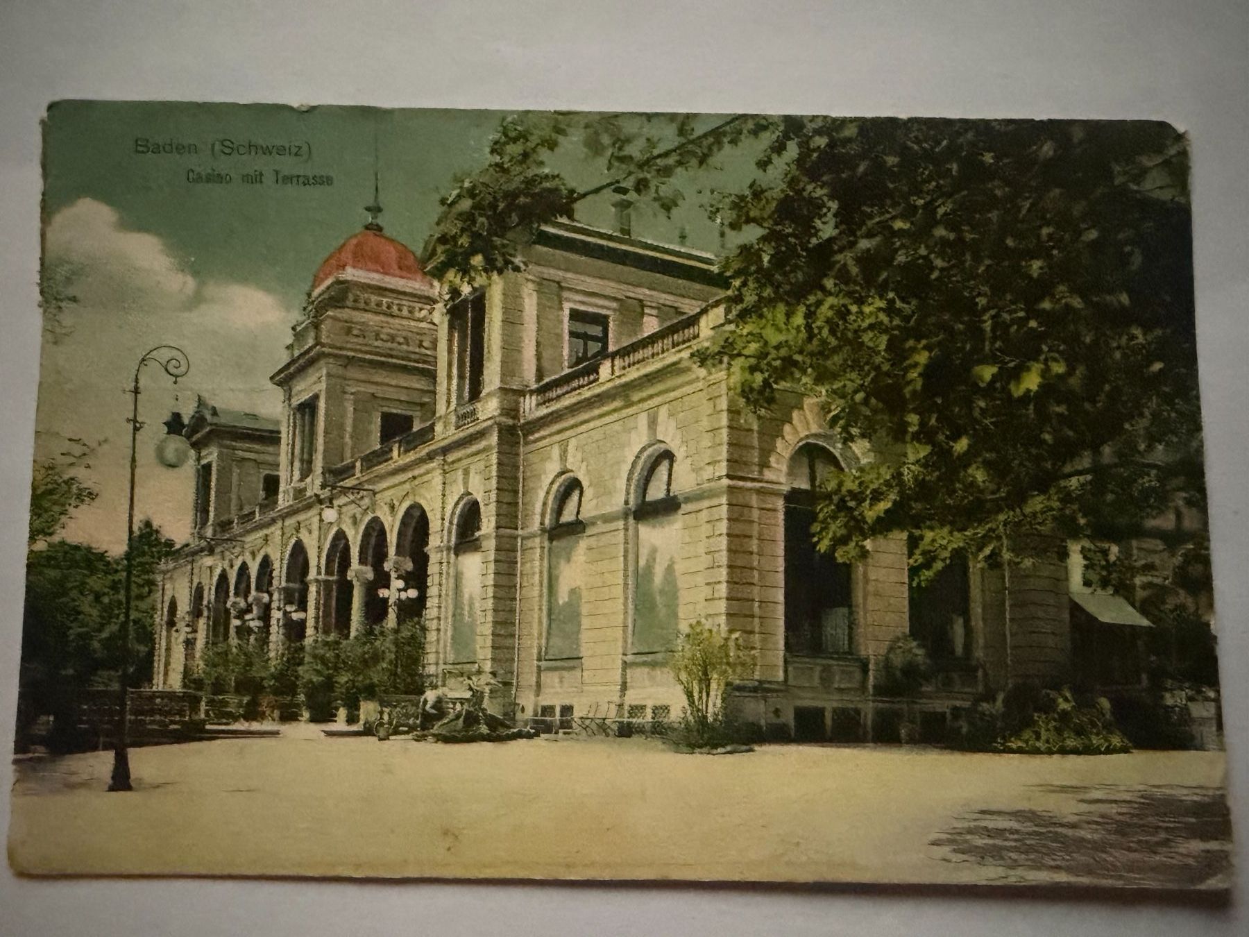 Cartes postales: BADEN - Casino mit Terrasse 1911 - Ansichtskarte – D'occasion à Tegerfelden par siebenmacky
