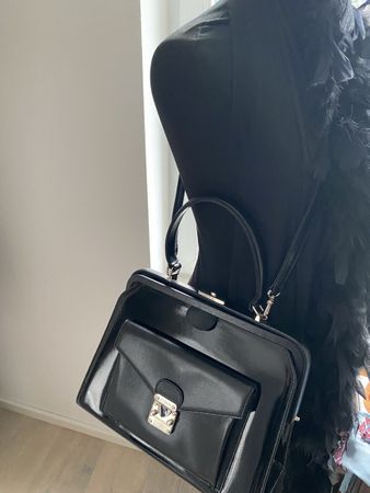 Fendi Doctor Bag Lackleder Schwarz Vintage Top Zustand!