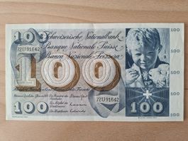 Schweizer Banknote 100.00 Franken JG 1970