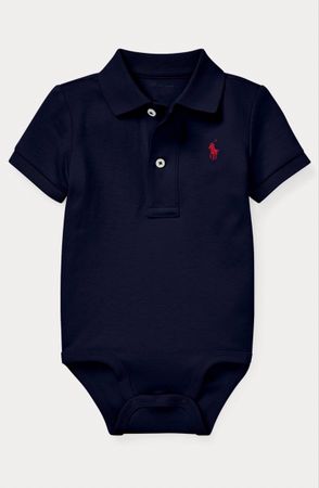 Body polo Ralph Lauren bleu marine 18M