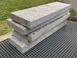 5 Stk Granit Randstein