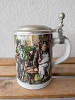 Bierkrug mit Zinndeckel – 0,5 l – Grafenau Bayr.