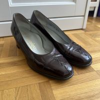 Alexandria Italy Vintage Leder Burgundy Pumps 37