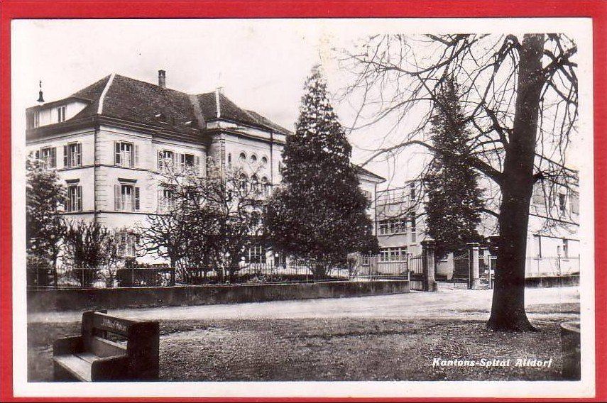 Cartoline postali: ALTDORF, KANTONS-SPITAL 1948 – Usato da Grüningen venduto da Kartenlaube