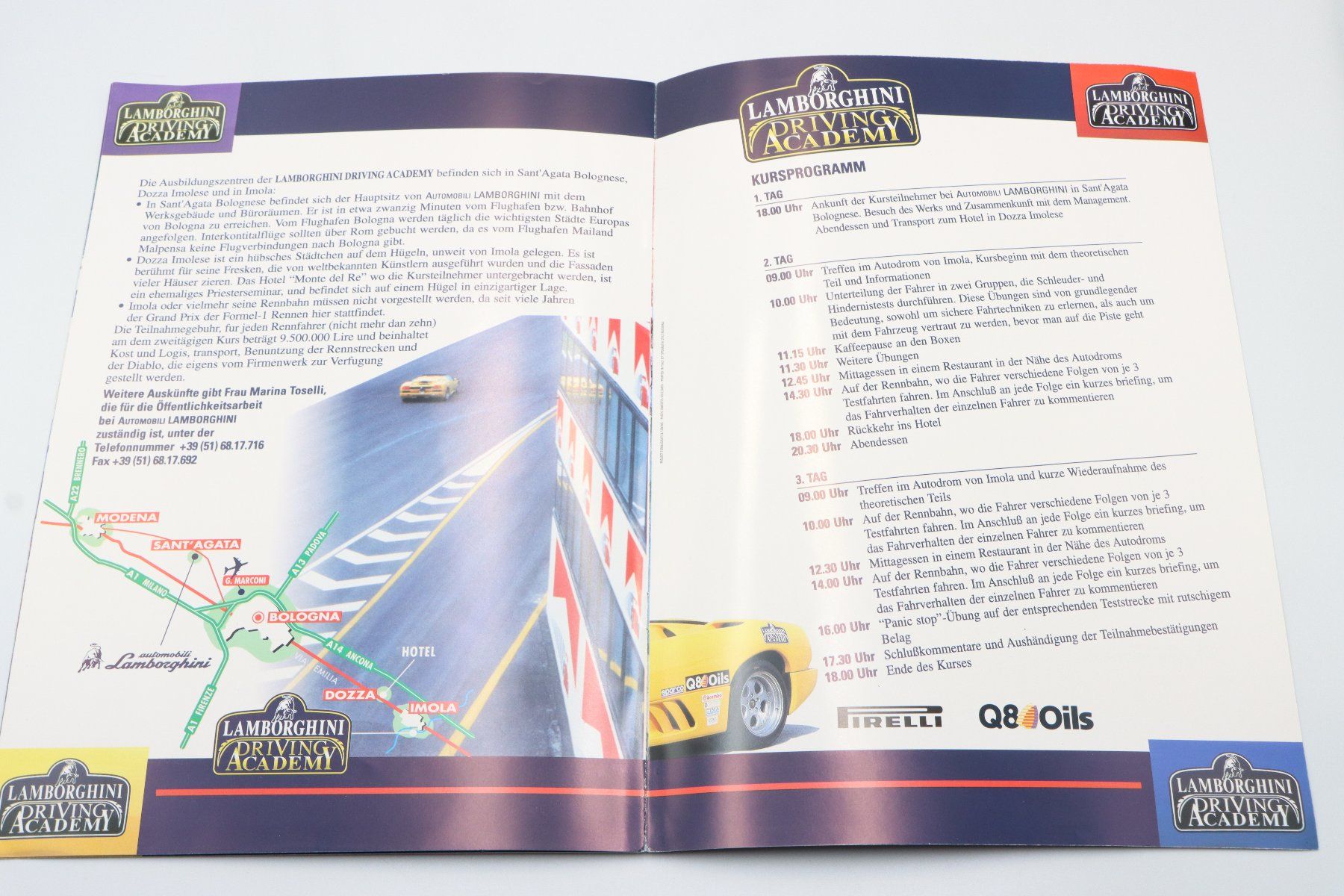 Lamborghini Dokumente: Lamborghini Driving Academy 1997 Prospekt – Gebraucht aus Bühl b.Aarberg von Collectorpassions 4