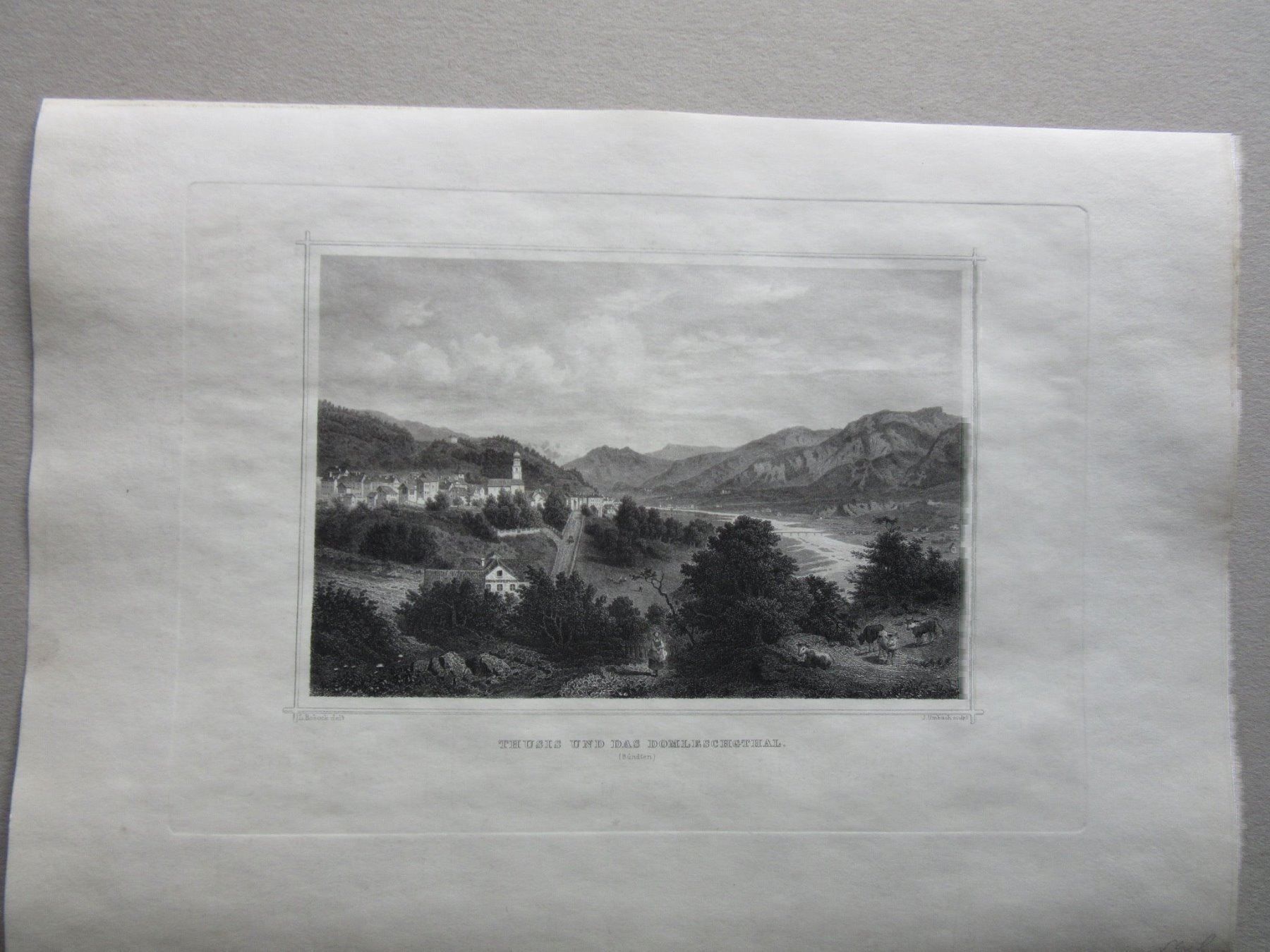 Incisioni: THUSIS  STAHLSTICH – Usato da Gersau venduto da grafik-kunst 1