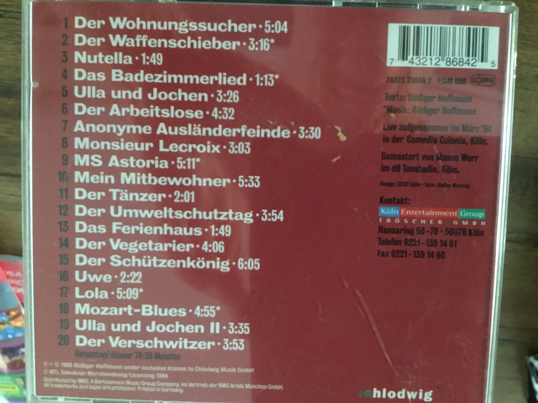 CD: Rüdiger Hoffmann.     Der Hauptgewinner     🎸 – Usato da Thierachern venduto da sweden08 1