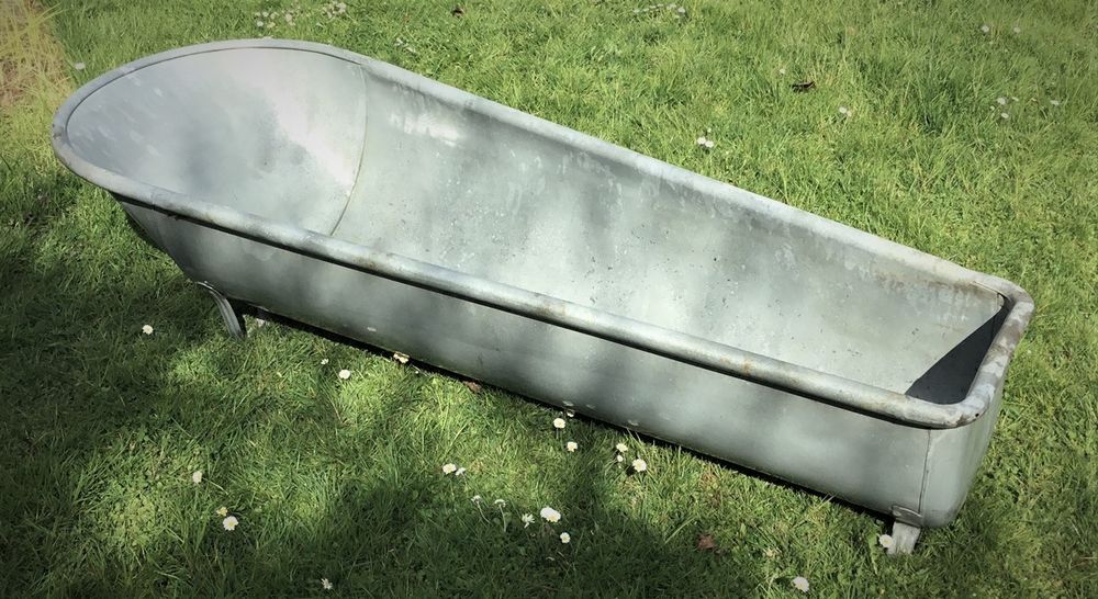 Zinkwanne, Badewanne, echt alt und intakt, (3158) Kaufen auf Ricardo