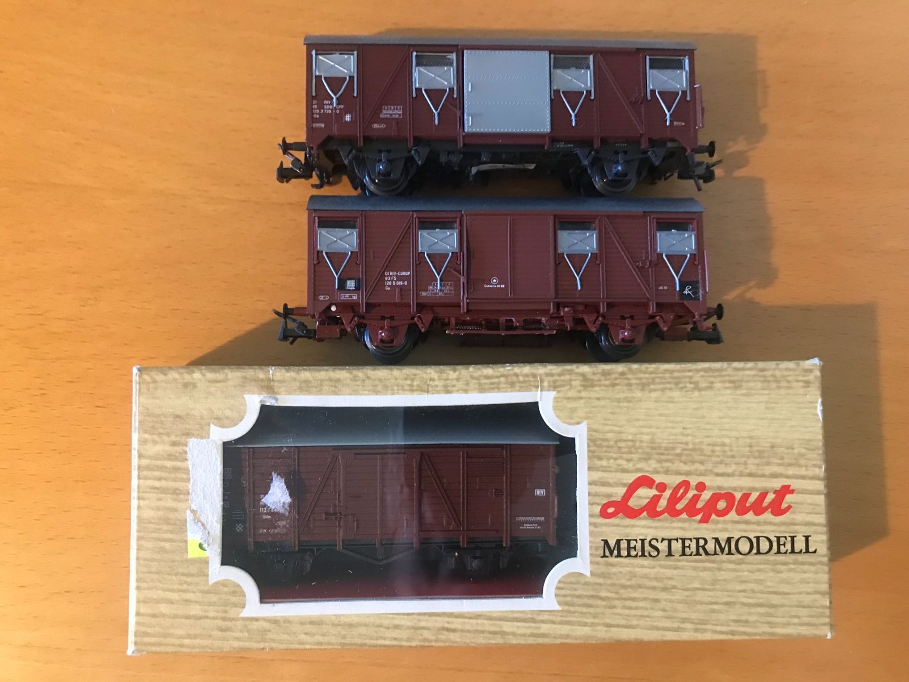 Roco Modelleisenbahnen: 3x DB/FS/SBB Güterwagen 2x Roco 1x Liliput – Gebraucht aus Luzern von mey_s13