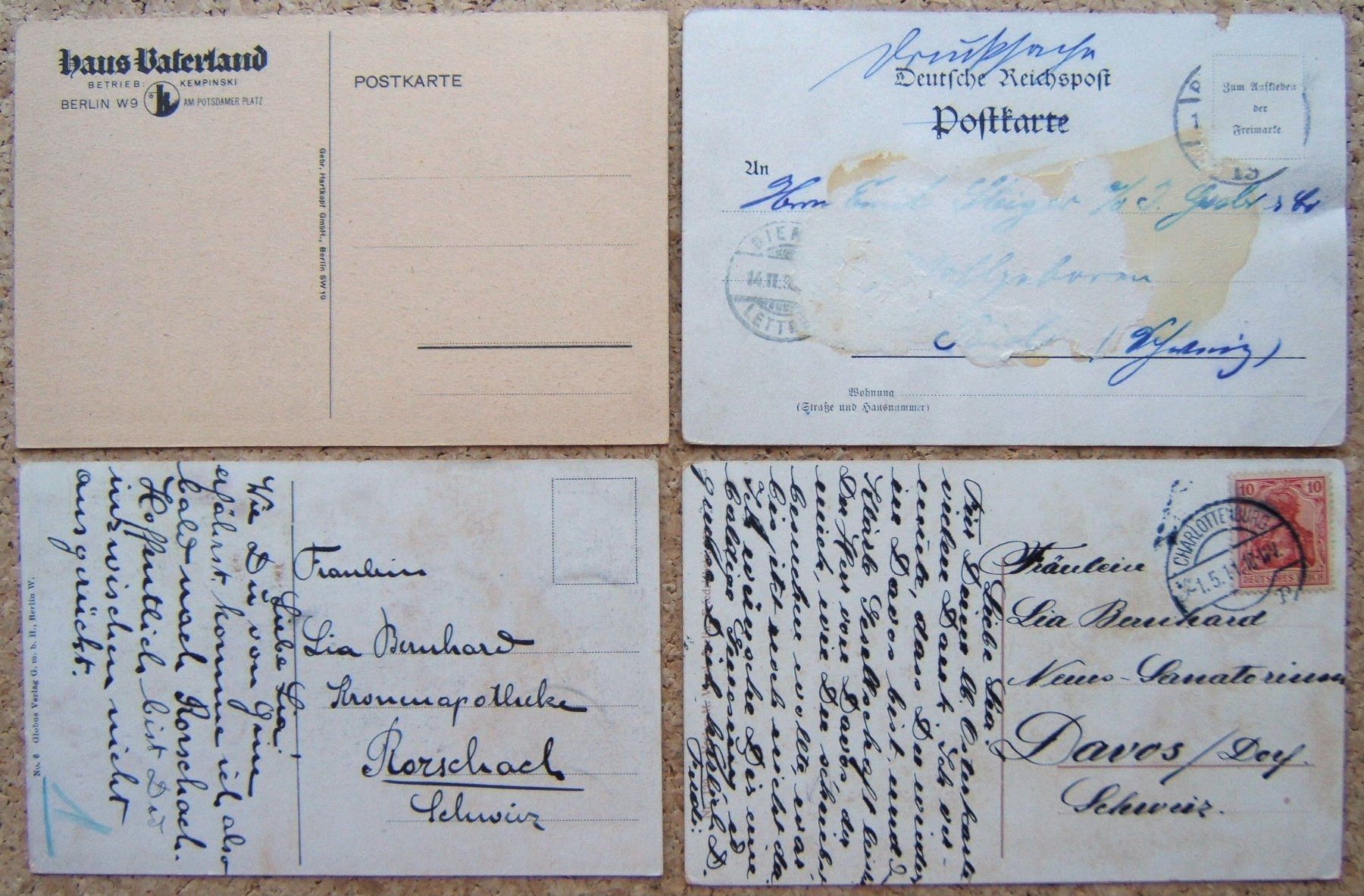 Cartoline postali: 8 AK BERLIN 1899 - 1911 – Usato da Brunnen venduto da Nonne04 2