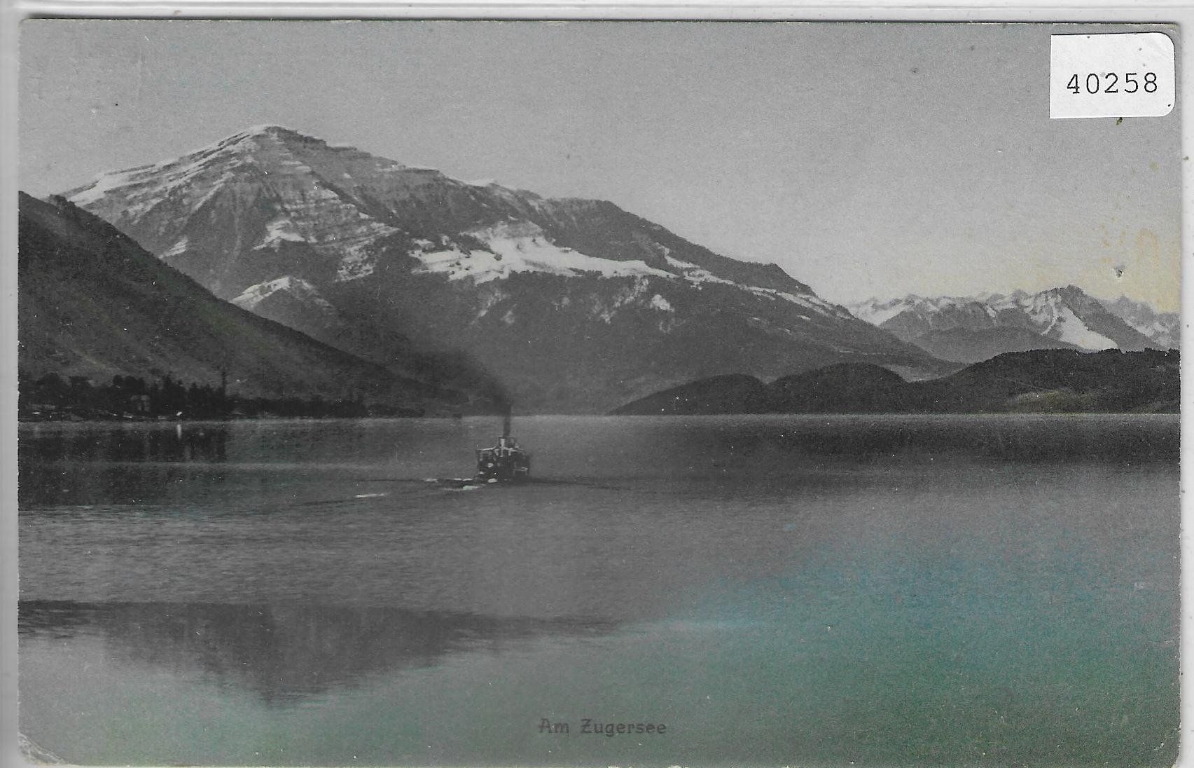 Ansichtskarten: Am Zugersee - Dampfer – Gebraucht aus Ettingen von Kartenplanet