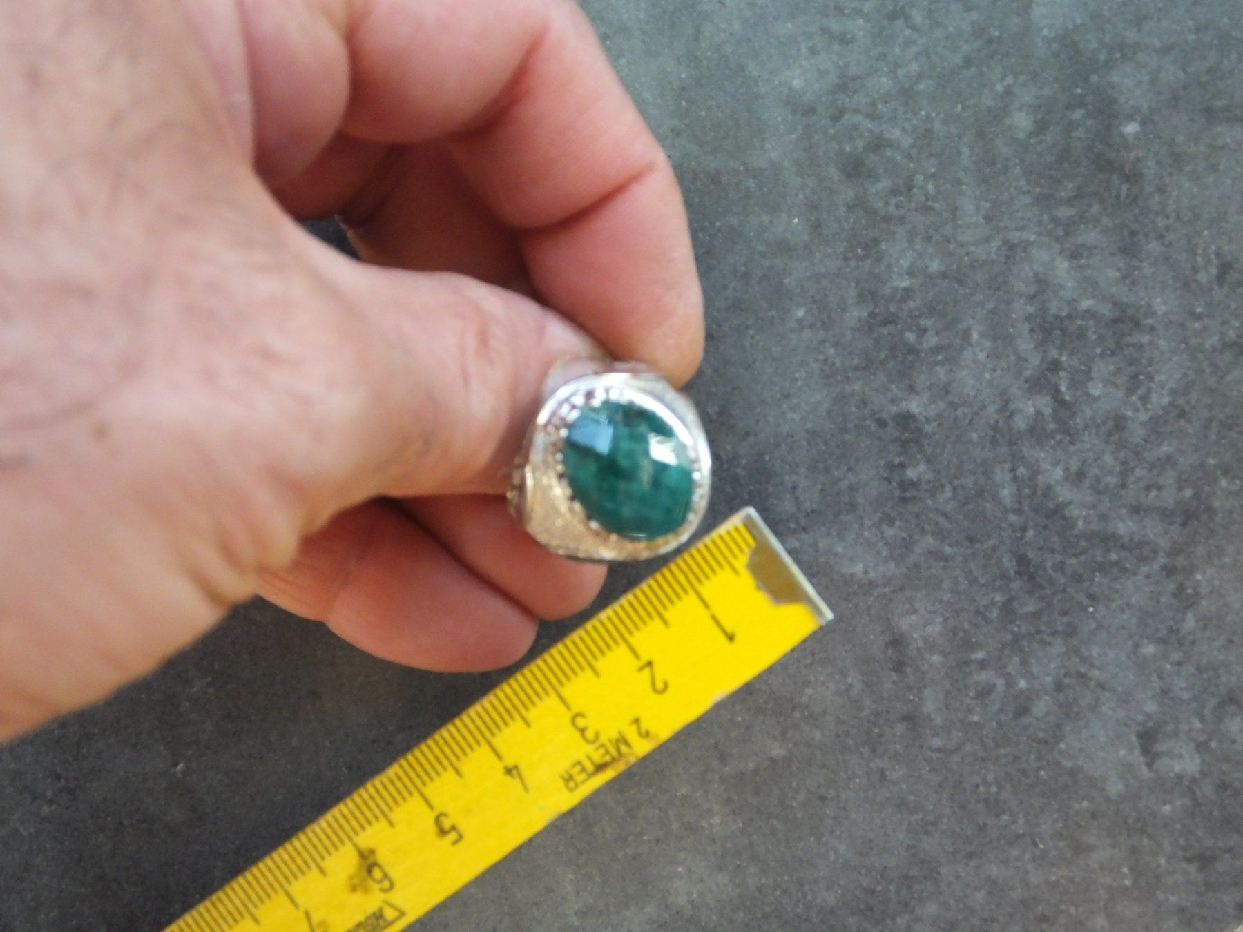 Ringe: Herrenring mit Echtem Emerald Stein – Neu (gemäss Beschreibung) aus Unterentfelden von l654321a 9