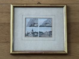 Original Stahlstich handkoloriert Klimser Pilatus um 1850