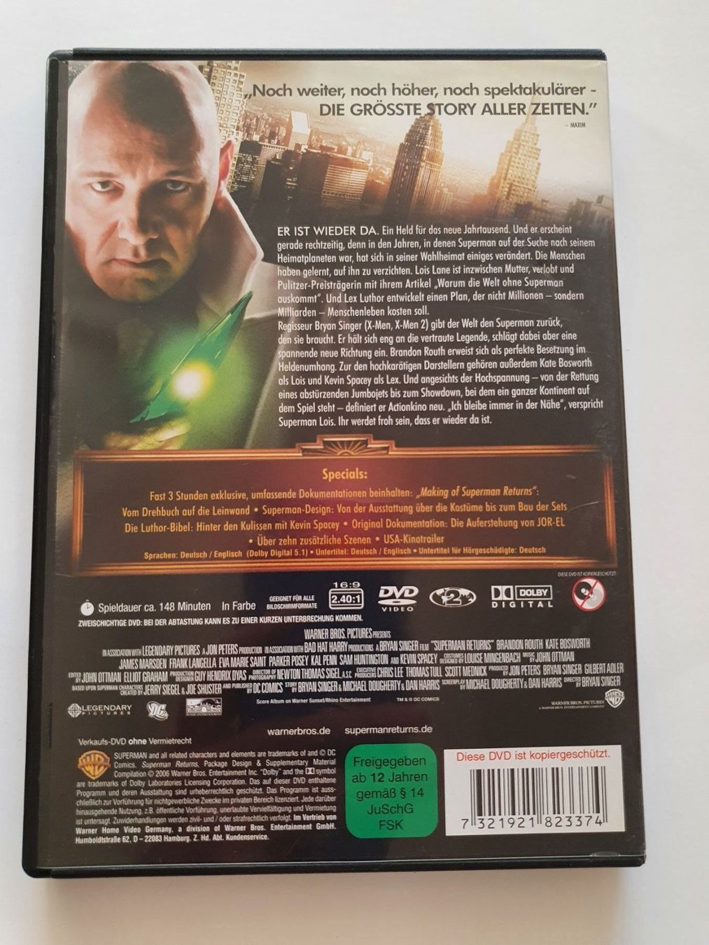 Tutti i DVDs: Superman Returns DVD – Usato da Oberdorf BL venduto da BaldenEagle 1