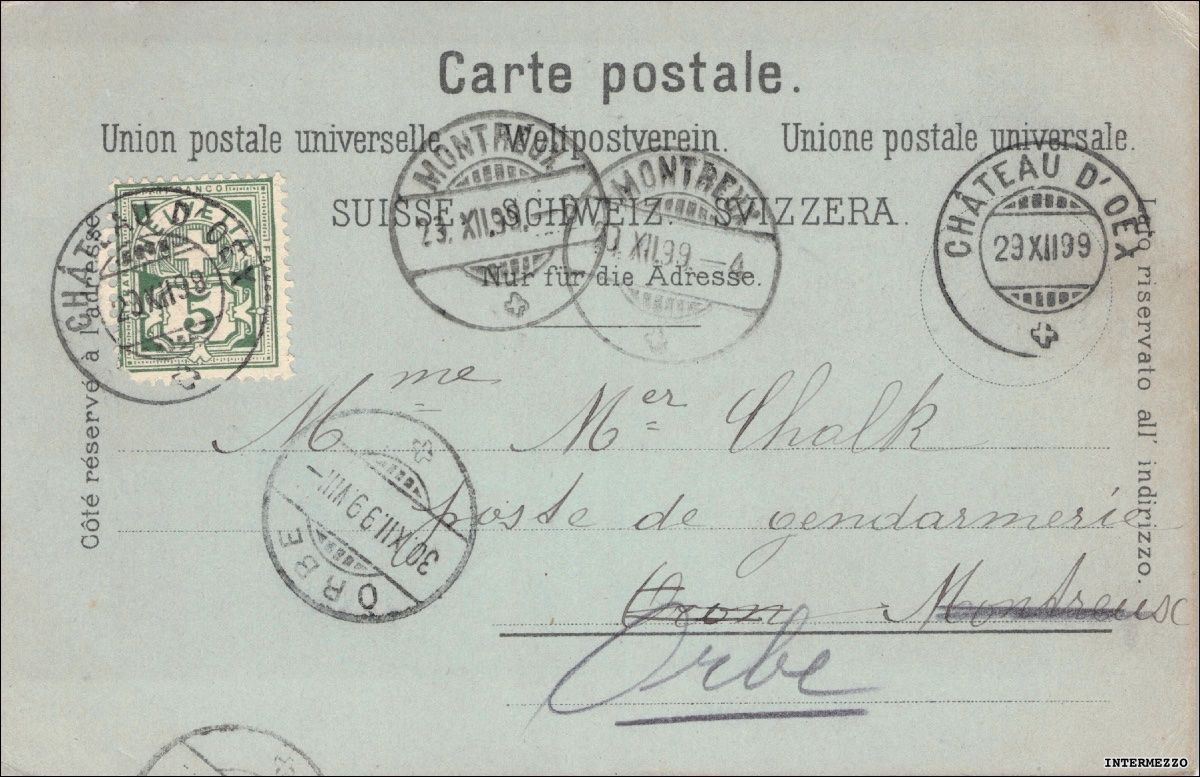 Cartes postales: Château d’Oex VD // 1899 Litho – D'occasion à Basel par intermezzo12 1