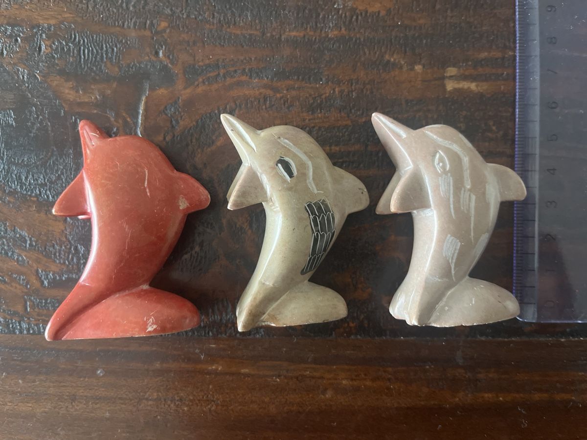 Tutte le decorazioni: 3 Delfin-Figuren aus Stein – Usato da Uetikon am See venduto da erz13 2
