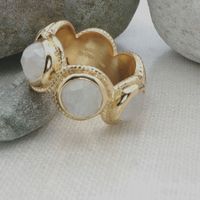 Memory Mondstein Silber Ring 925 Grösse 55