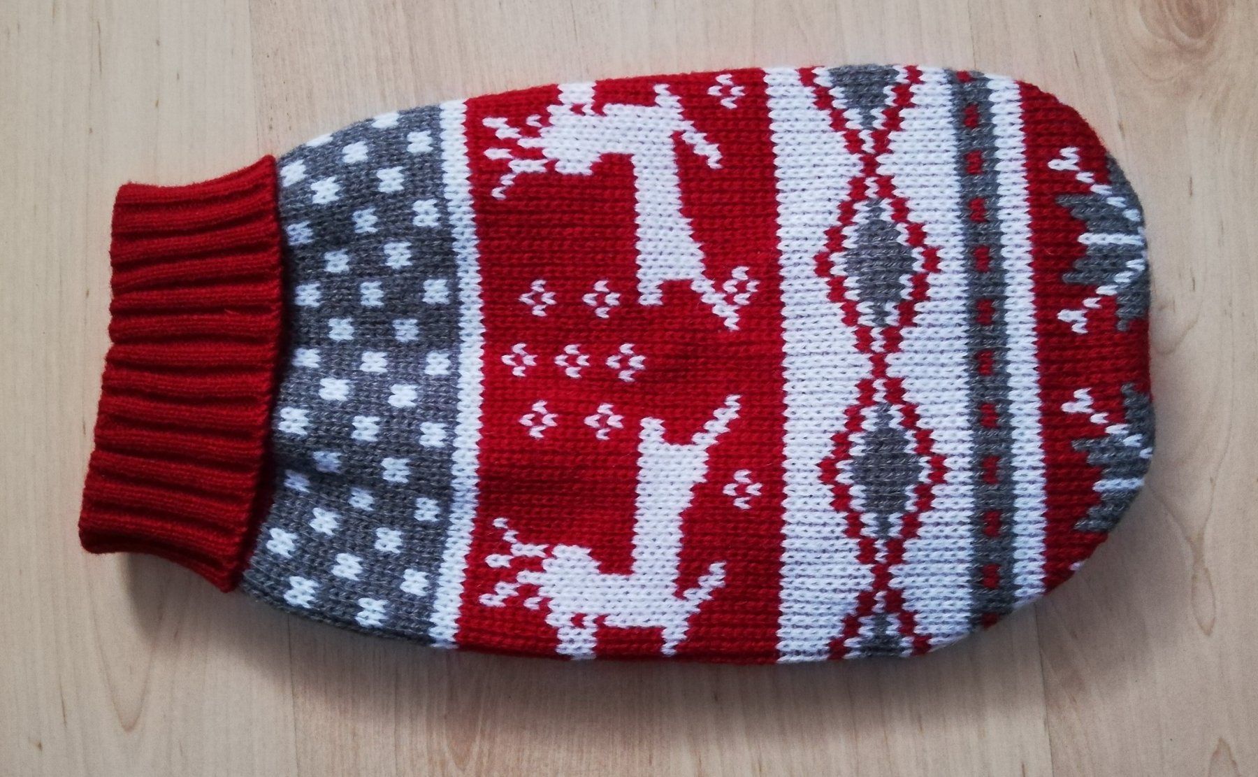 Bekleidung: Warmer Hunde Strickpullover rot 32 cm Rückenlänge – Neu und originalverpackt aus Rüegsauschachen von W4PAW 1