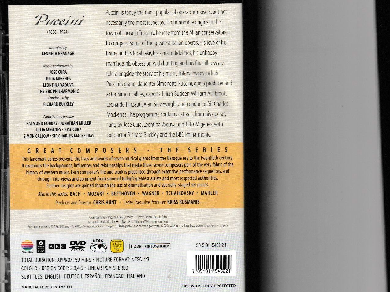 Tutti i DVDs: Puccini – Usato da Chur venduto da zowie72 1