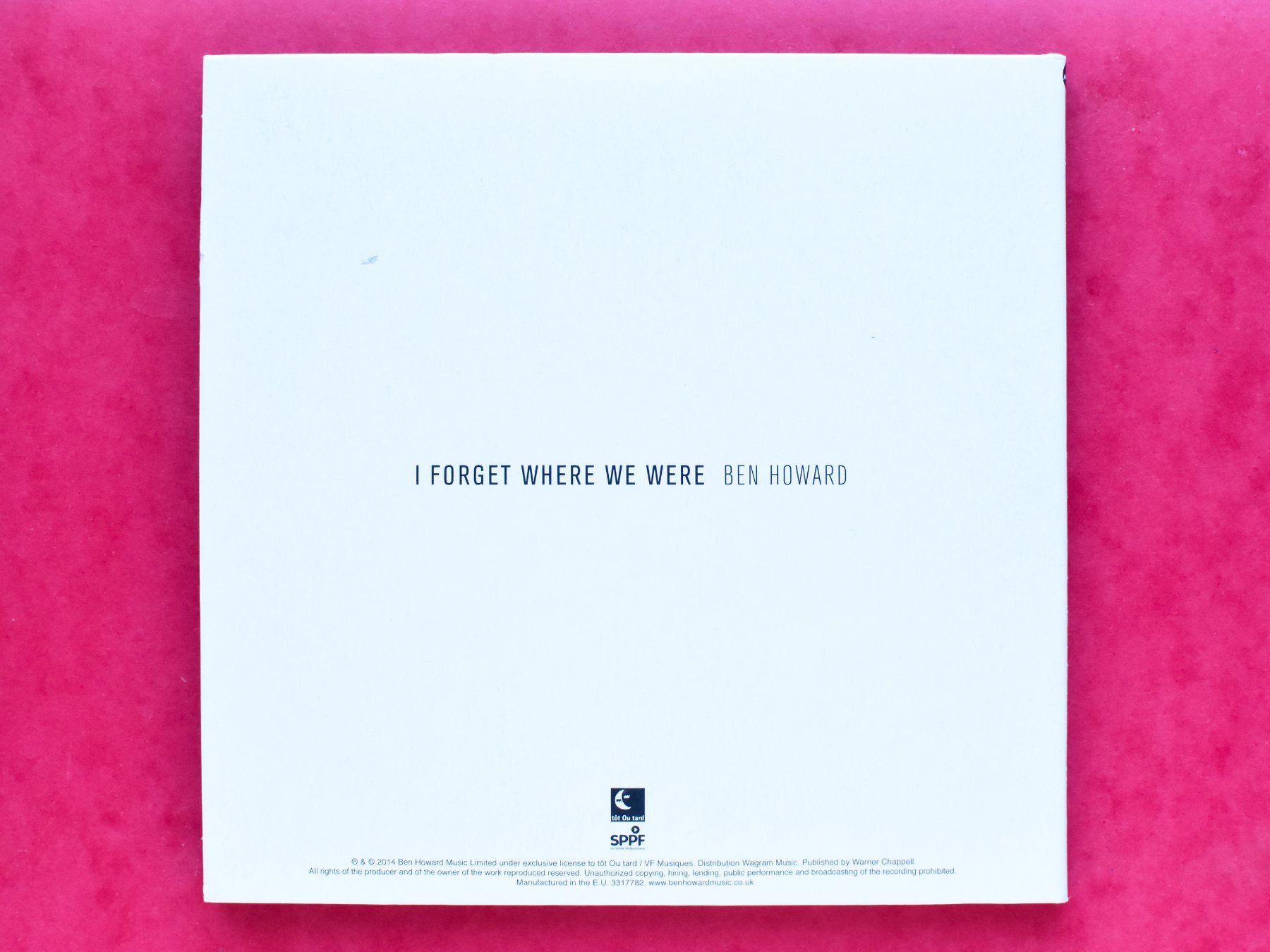 CDs: Ben Howard - I Forget Where We Were – D'occasion à Belmont-sur-Yverdon par ag97 1