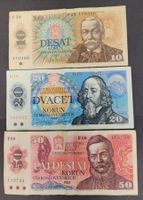 LOT BANKNOTEN / TSCHECHOSLOWAKEI (3)