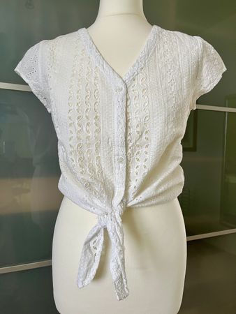 Weisses Sommer Top/Bluse Grösse S