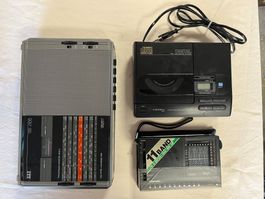 Vintage Audio Set:ITT Radio, Crown CD-Player & Toshiba Radio