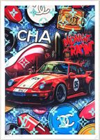 Death NYC Ltd Ed Pop Art Druck " Chanel Racing Porsche