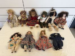 Lot de 11 poupées collection vintage bon état