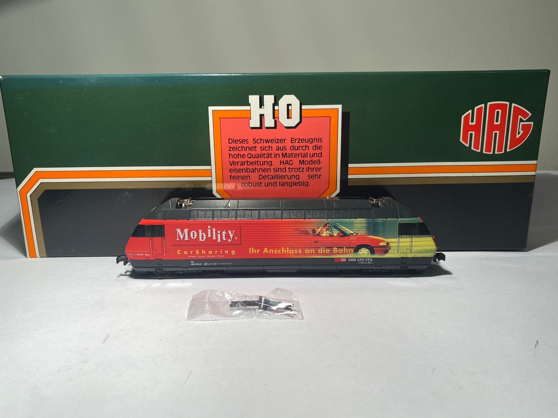 Hag Modellini di ferrovie: HAG  E-Lok RE460 SBB MOBILITY, DC Analog – Usato da Buchrain venduto da Modellbahn11
