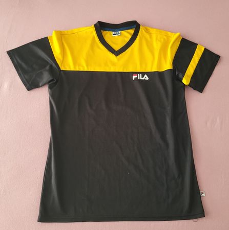 Fila Sport T-Shirt Gr. M, Schwarz/Gelb - Top Zustand!