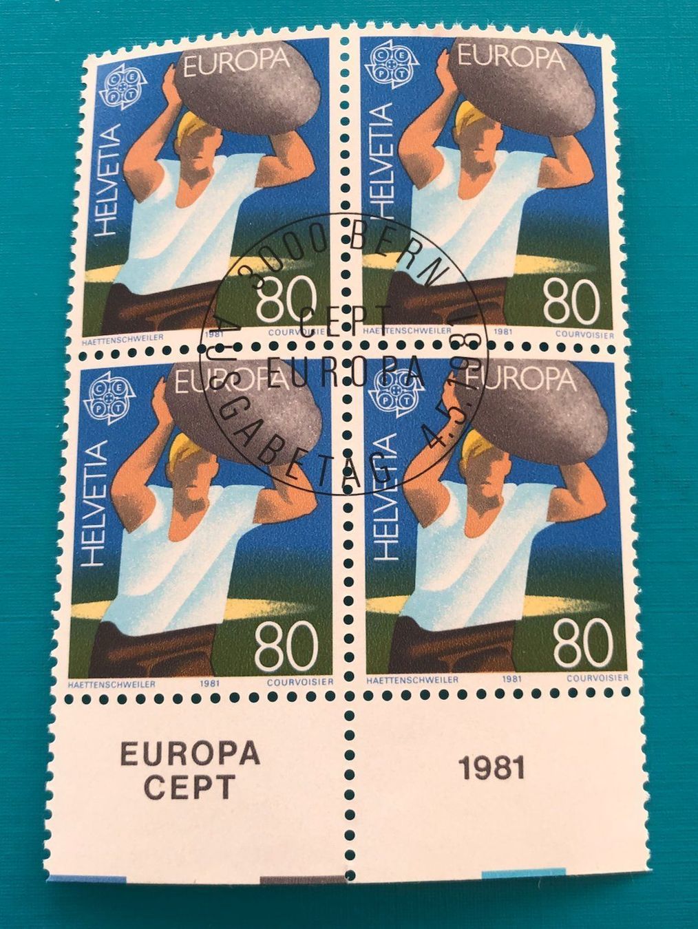 Tutti i francobolli: 4 er Block Nr.655 mit Vollstempel Bern – Usato da Aarau venduto da Billa007