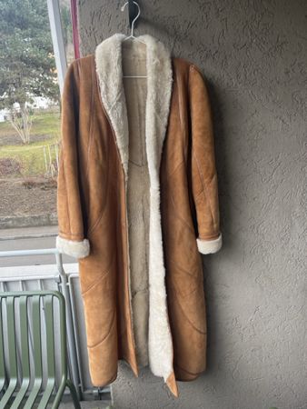 Wildledermantel gefüttert, Vintage