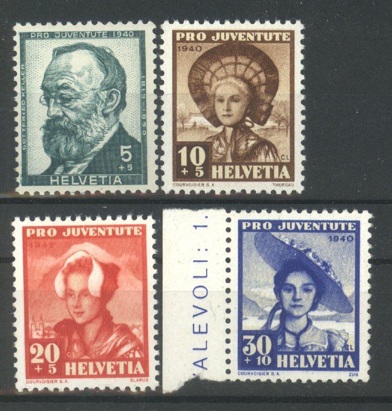 Alle Briefmarken: 1940, Pro Juventute ** – Gebraucht aus Willisau von Vollstempel