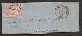Faltbrief Schweiz 1860 STRUBEL  Solothurn Lausanne