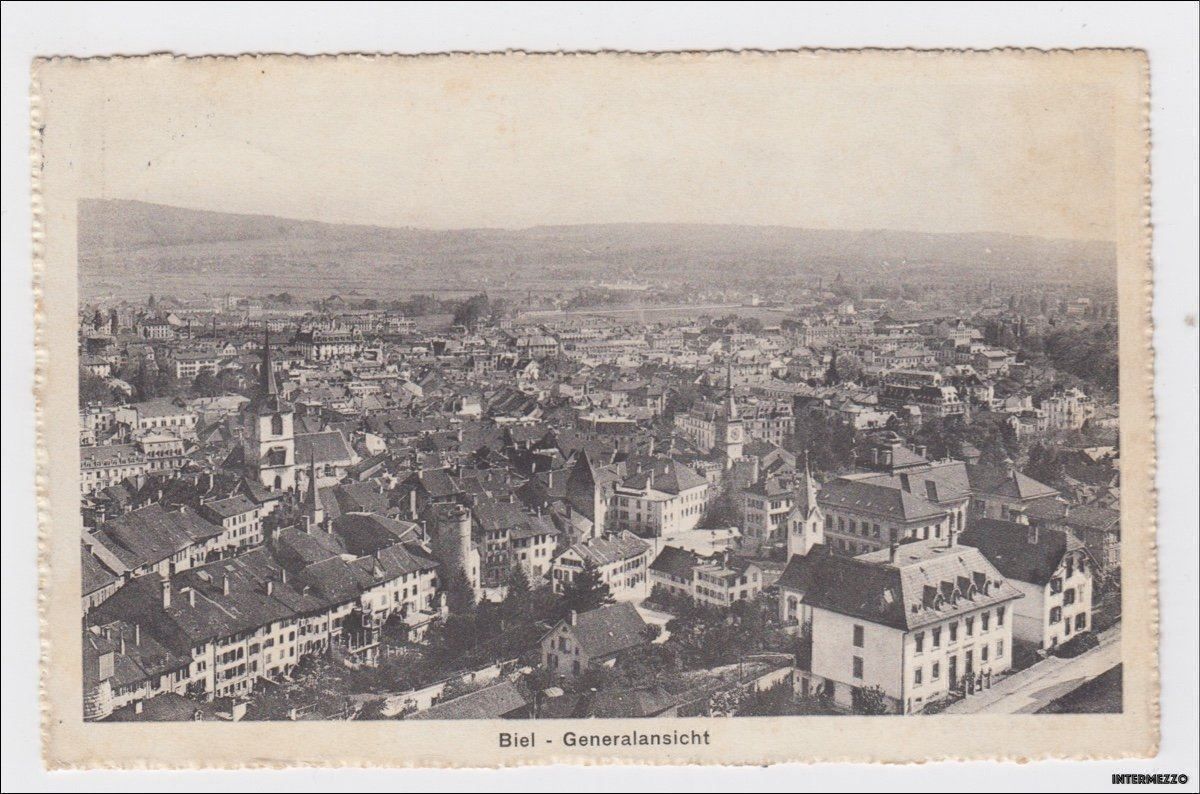 Cartes postales: Biel Bienne // Generalansicht 1917 – D'occasion à Basel par intermezzo12