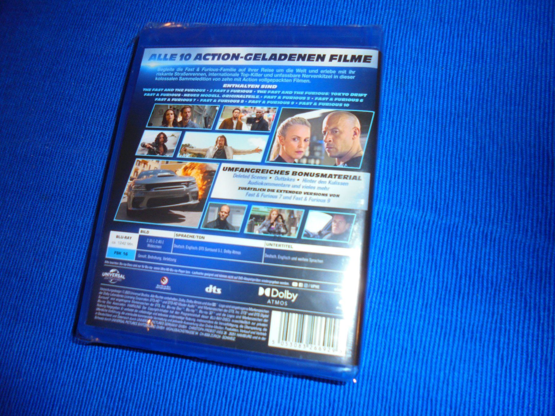 Tutti i DVDs: FAST andFurious 1-10 / blu-ray / ca. 1242 Min. – Nuovo e nell'imballaggio originale da Wattenwil venduto da Firebird1 1