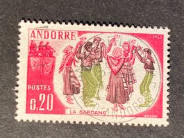 Andorra 1963 Einzelmarke Katalanischer Tanz La Sardane gest.