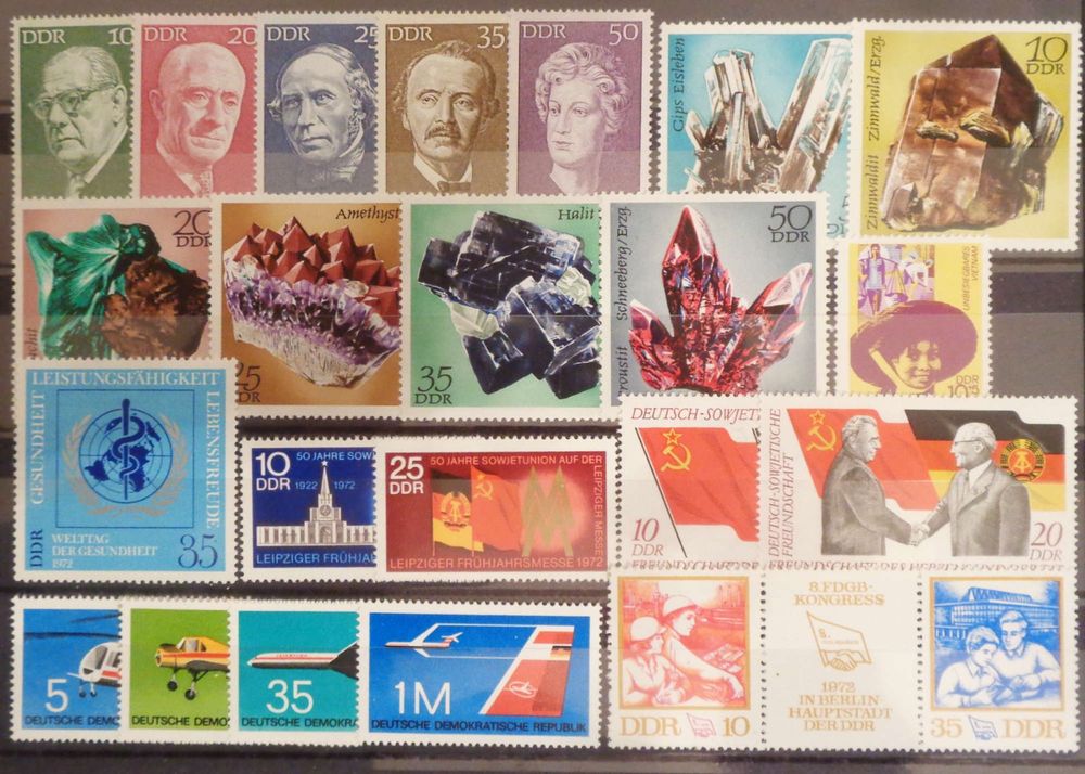 DDR - RDA - RDG 1972: Postfrische Marken **, 2 Fotos (Neu (gemäss ...