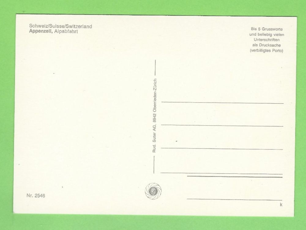 Cartoline postali: Appenzell  Ziegen Alpfahrt – Usato da Zürich venduto da t24_de 1