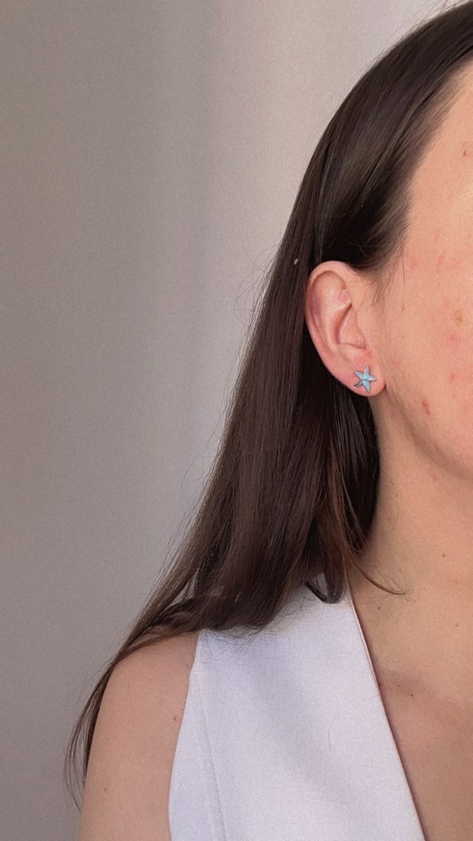 Orecchini pendenti & Orecchini a lobo: Orecchini a stella marina blu argento nuovi – Nuovo e nell'imballaggio originale da Lugano venduto da yul_fhg2 2