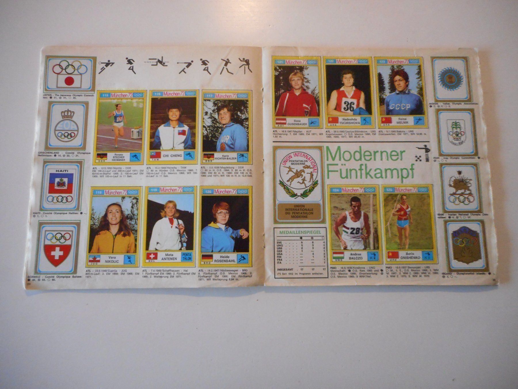Panini Sammelbilder & Trading cards: Panini Album Olympiade München 1972/72 – Gebraucht aus Cham von Paniniworld 5