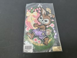 PLAUENER Stickerei Fensterbild Osterhase