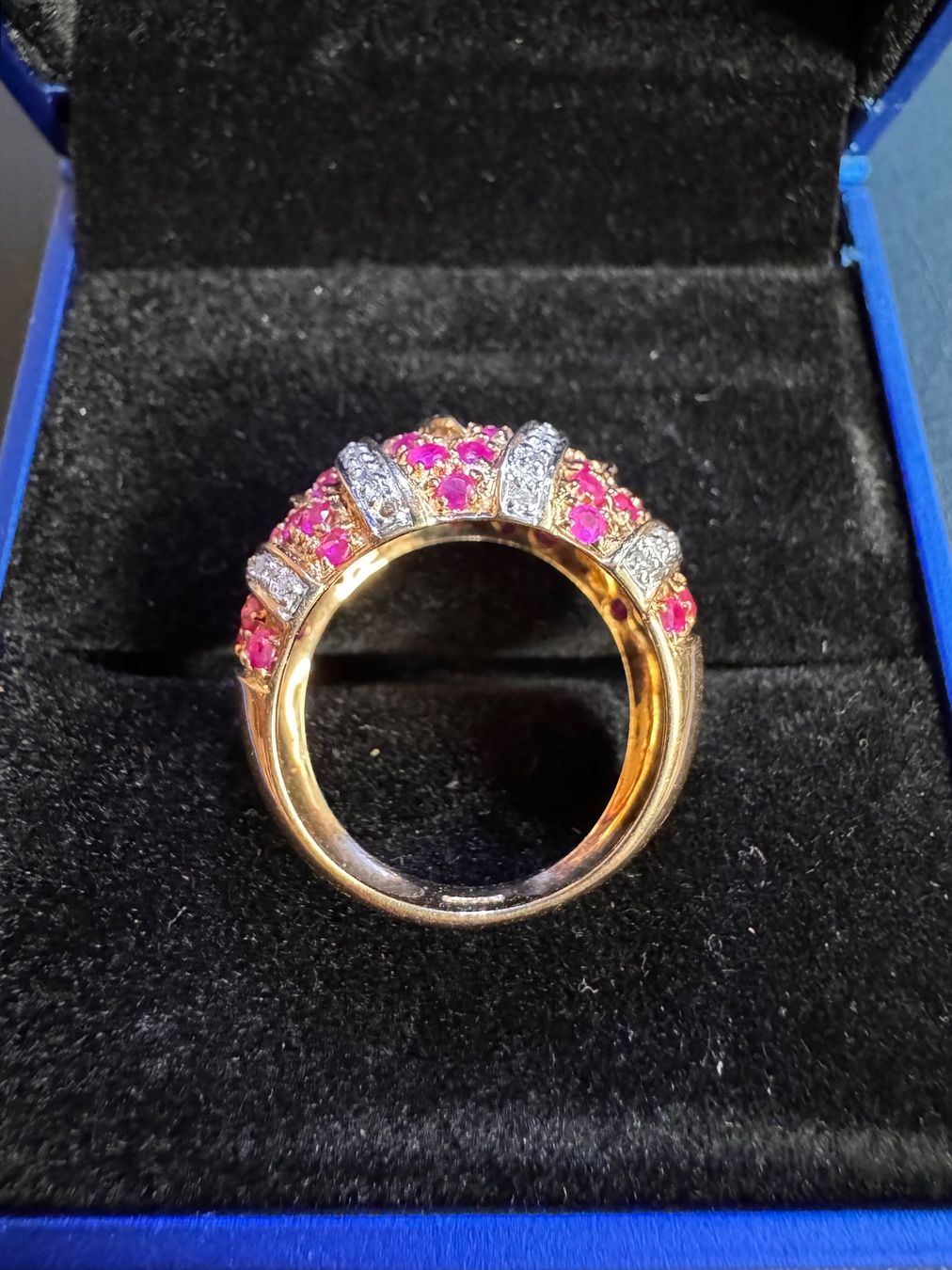 Anelli: Wunderschöner Ring mit Rubinen und Diamanten, 14k Gold – Usato da Ebikon venduto da Dmasterx 1