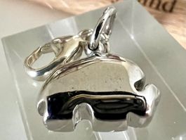 Glücksbringer Charm Elefant aus Silber 925 mit Meisterpunzen