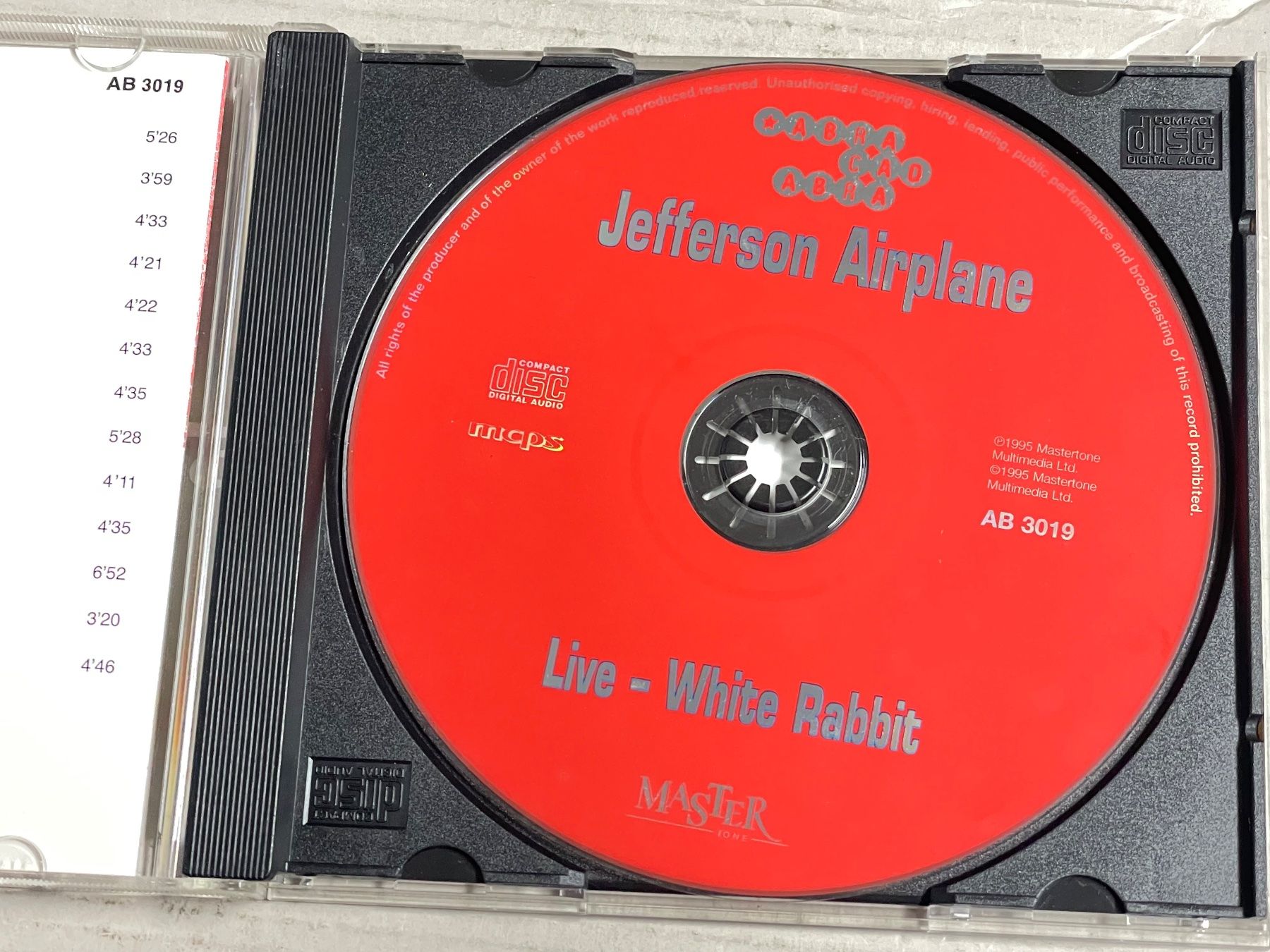 CD: Jefferson Airplane - White Rabbit Live – Usato da Muri b. Bern venduto da AdidasCollector 1