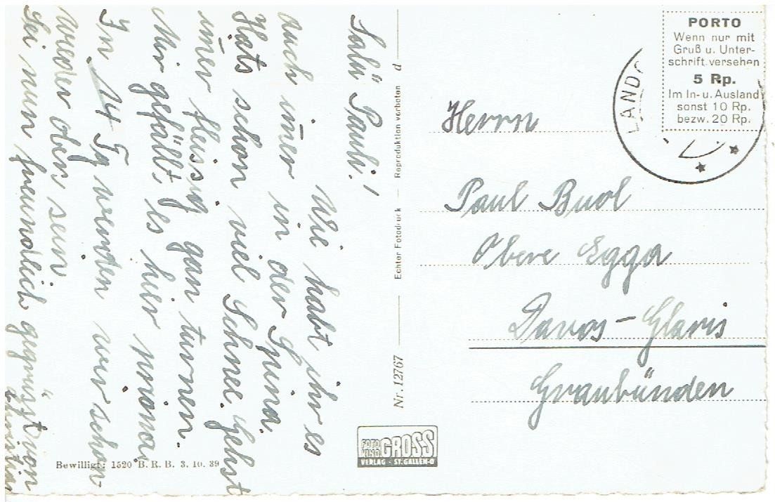 Cartoline postali: Landquart Plantahof – Usato da Flims - Dorf venduto da Stagediver 1