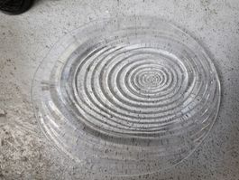  6 Glastelker Spiralmuster Durchmesser ca. 30cm guter Zustan