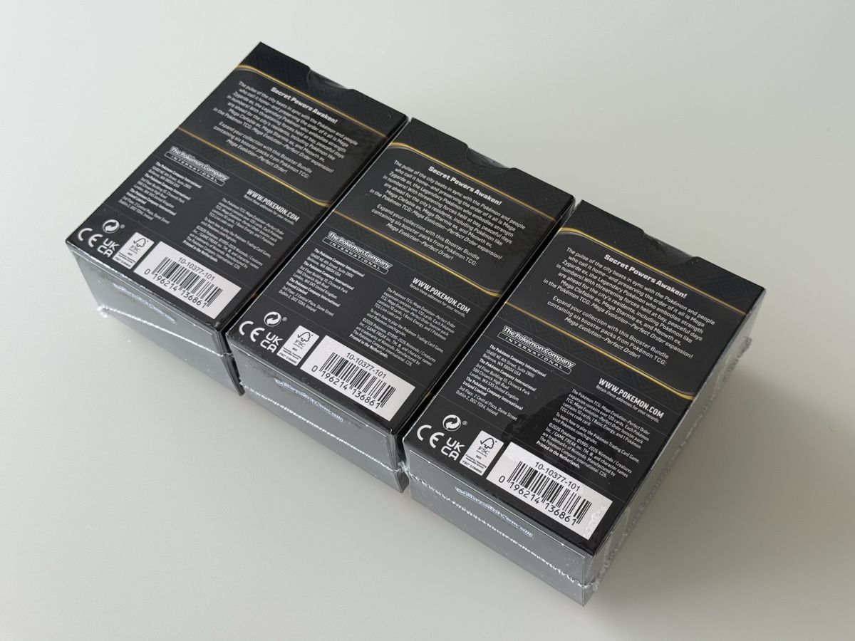 Pokémon Carte collezionabili: 3x Pokemon Perfect Order Booster Bundle Sealed EN – Nuovo e nell'imballaggio originale da Basel venduto da FrozenFire 1