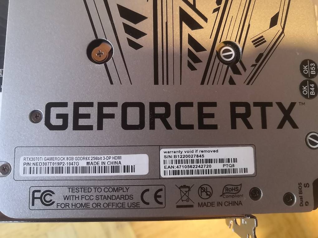 Grafikkarten: Palit GameRock GeForce RTX 3070 Ti NVIDIA 8gb – Gebraucht aus Uezwil von KostiantynLohvinov 3